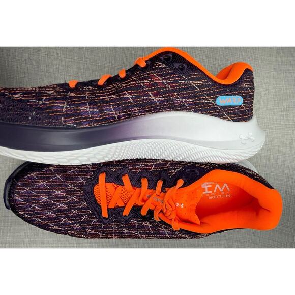 Under Armour Flow Velociti Wind 2 3025652-501 Tax Purple Orange Blast Size 8.5